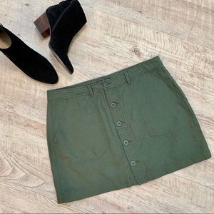 🆕 Sanctuary Button-Front Mini-Skirt Army Green XL